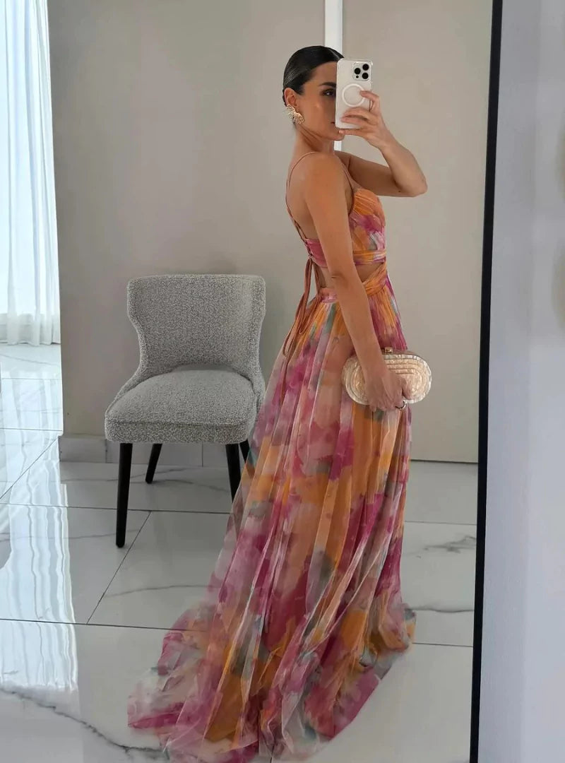 Mila | Maxi-Jurk met bloemenprint