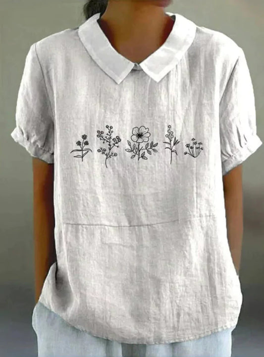 Bella | Blouse met bloemenprint en kraagje