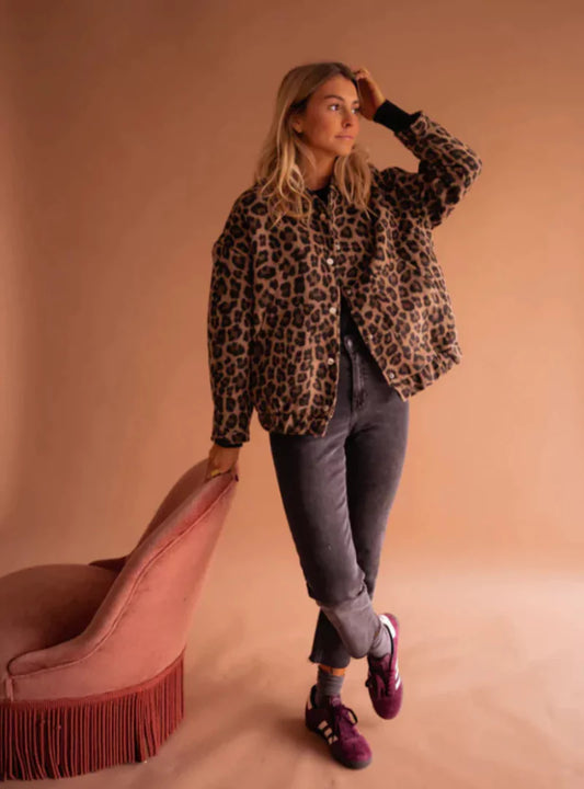 Cleo | Bomberjack met Luipaardprint