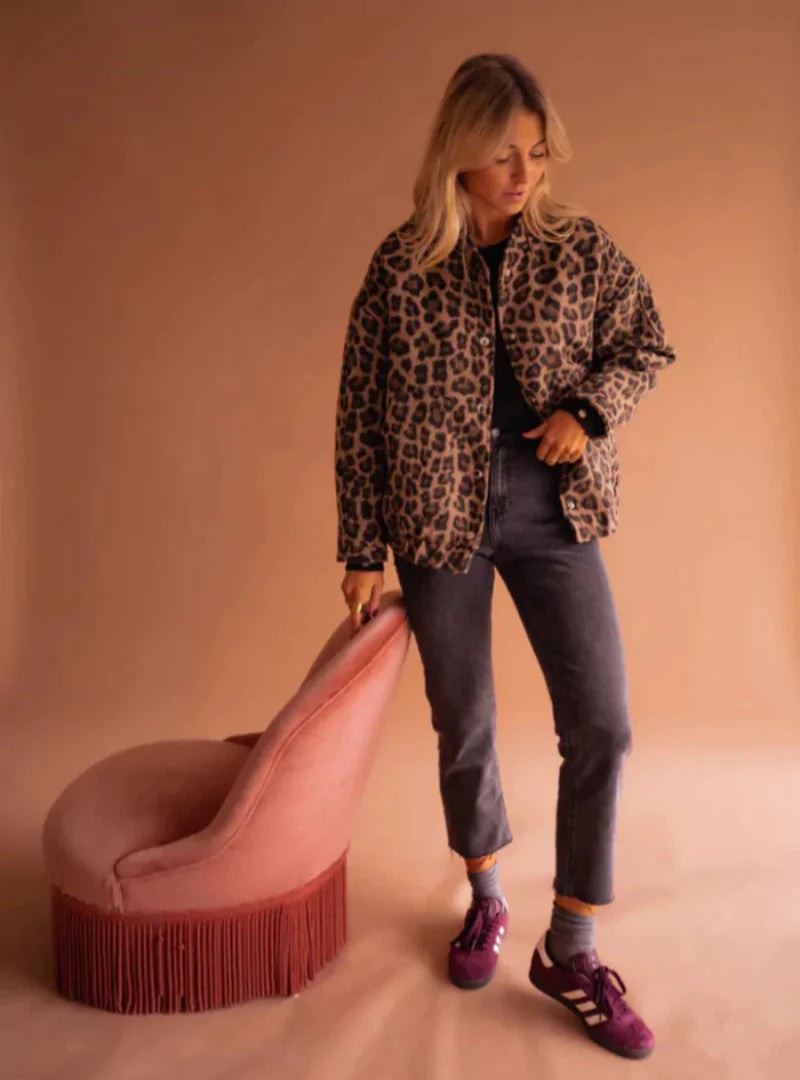 Cleo | Bomberjack met Luipaardprint