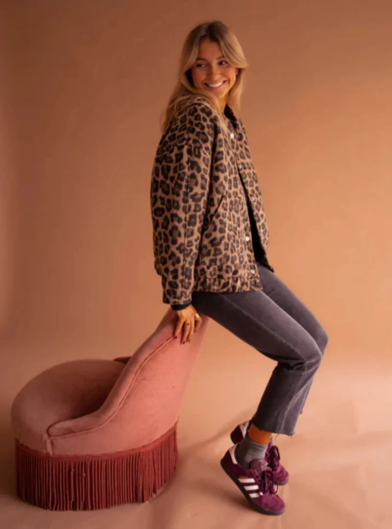 Cleo | Bomberjack met Luipaardprint