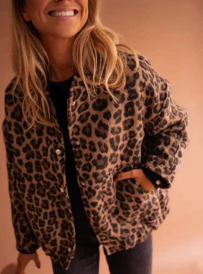 Cleo | Bomberjack met Luipaardprint