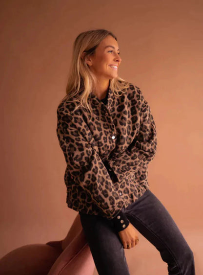 Cleo | Bomberjack met Luipaardprint
