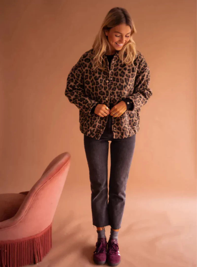 Cleo | Bomberjack met Luipaardprint