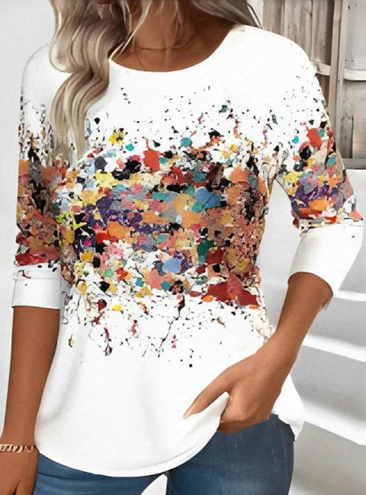 Yvonne | Casual Gekleurd T-shirt