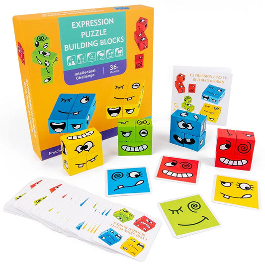 Woods™ | Denktraining voor kinderen - Expression blokkenpuzzel