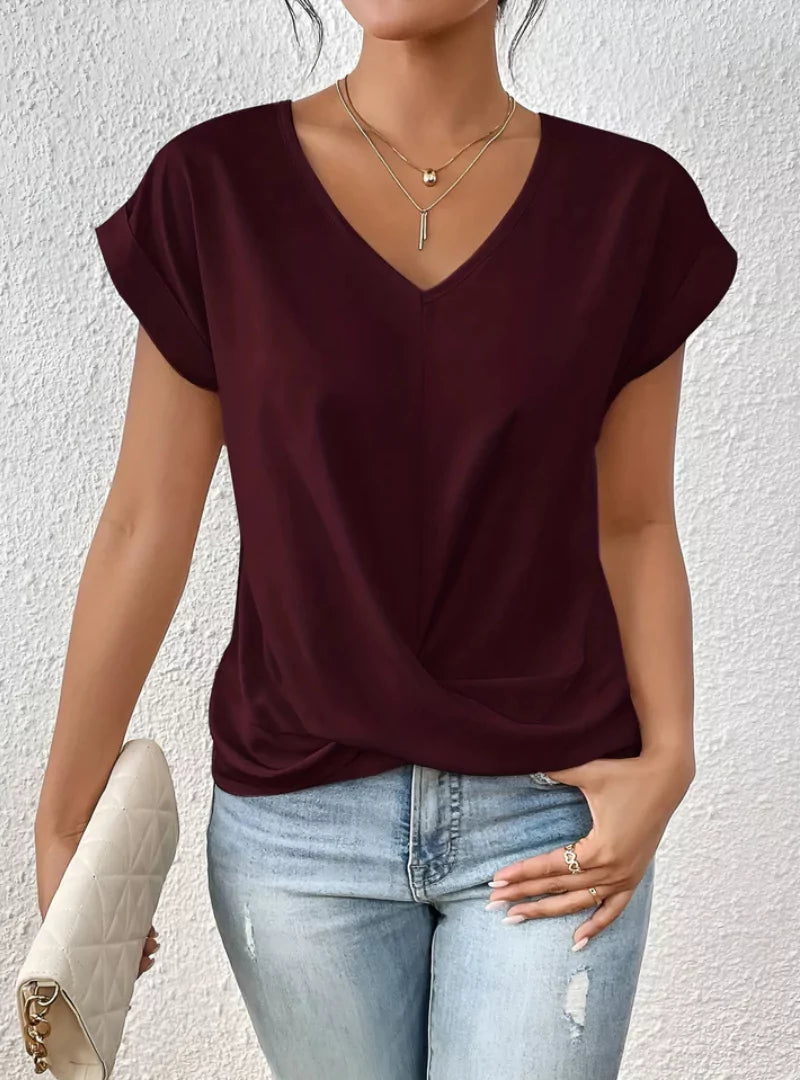 Zara | T-shirt met V-hals