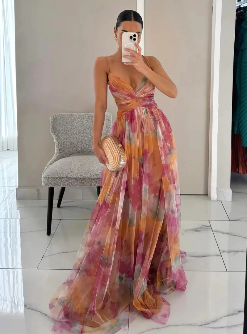 Mila | Maxi-Jurk met bloemenprint