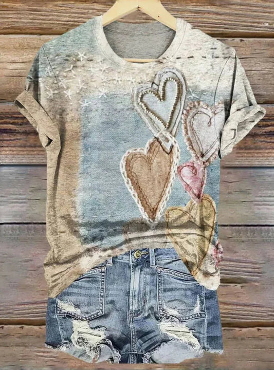 Louise | Vintage hartjes t-shirt