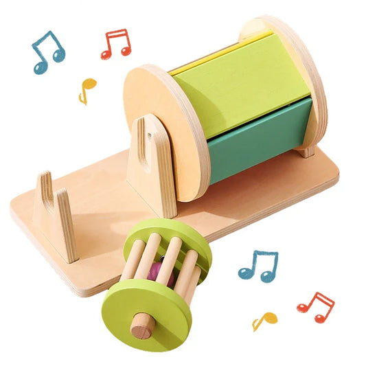 Sensory Drum™ – Kleuren & Vormen Spel – Houten Montessori Speelgoed