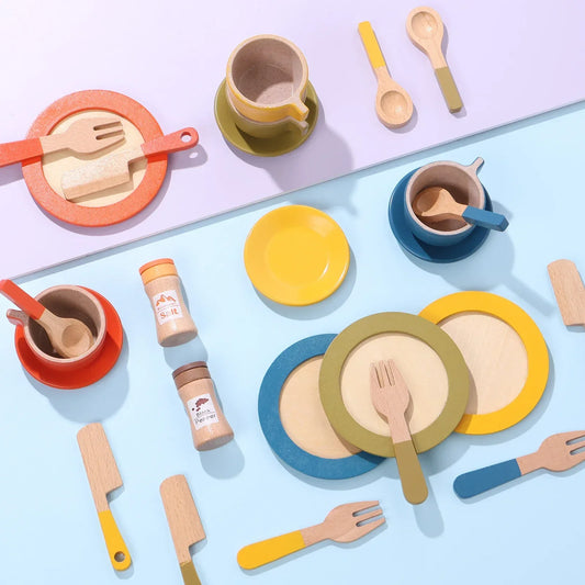 Woods™ - Creatief & Leerzaam - Houten Keuken Speelset Kind